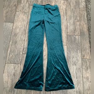 American eagle teal velvet flare leggings